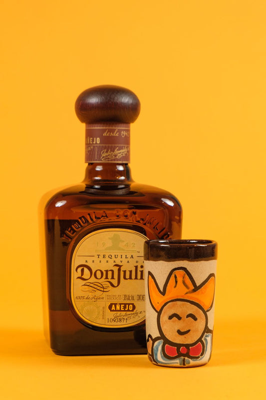 Kombi Paket 1 Flasche Tequila Don Julio Anejo + 1 Tequilabecher (Motiv nach Wahl)