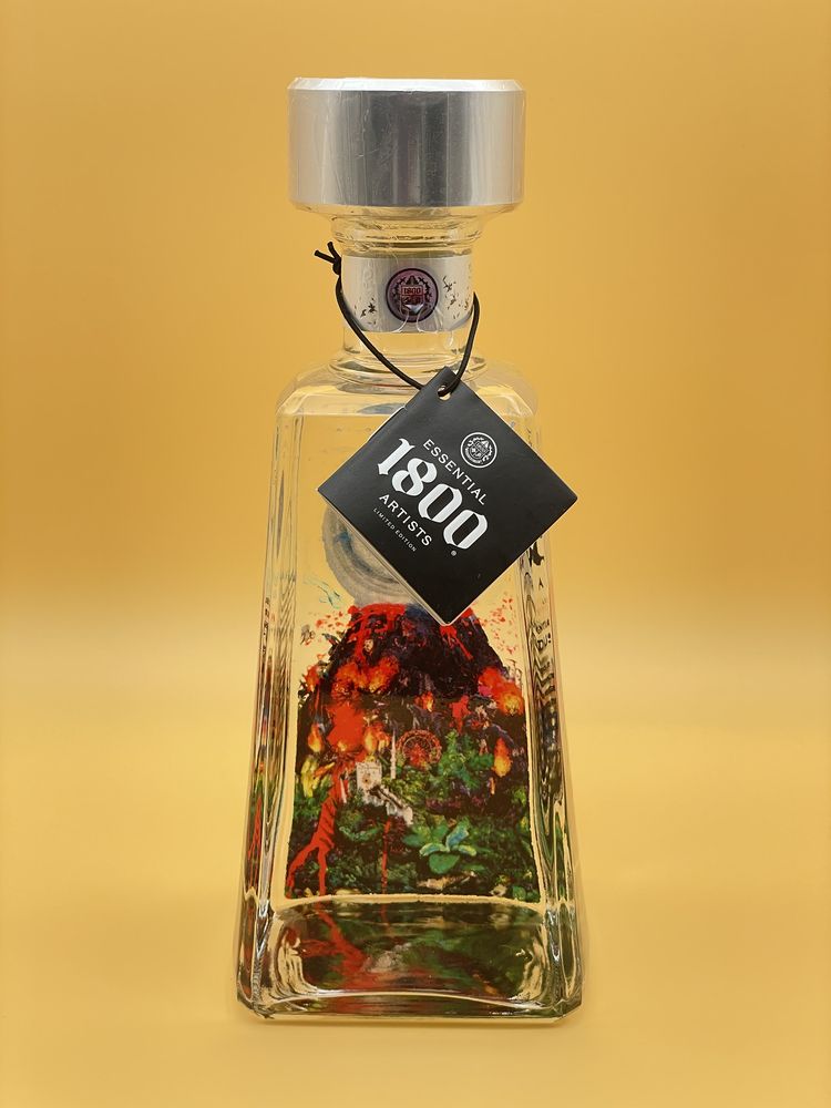 Tequila 1800 Blanco 750 ml Limitierte Edition Ring of Fire von Dustin Yellin