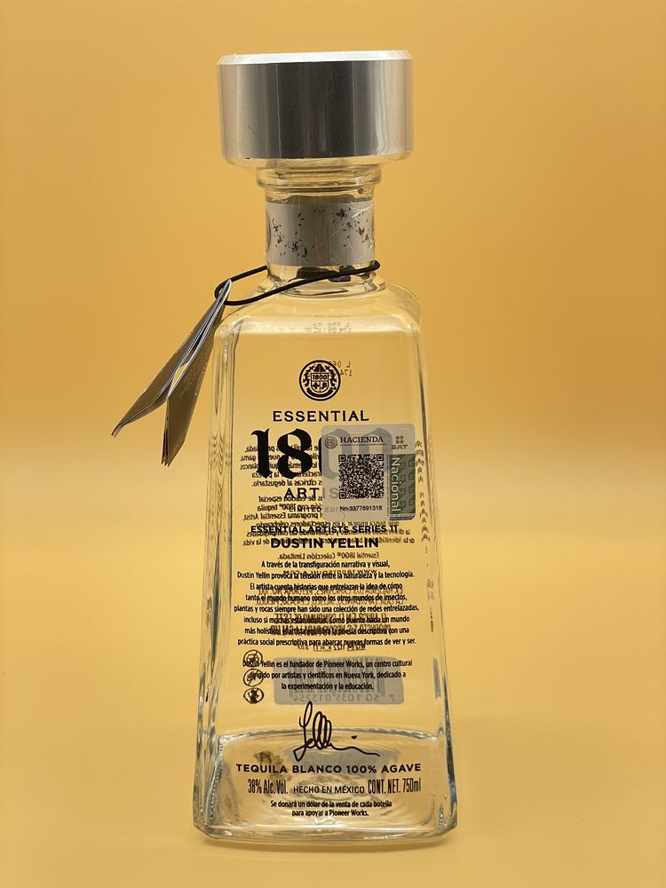 Tequila 1800 Blanco 750 ml Limitierte Edition Navel of the World von Dustin Yellin